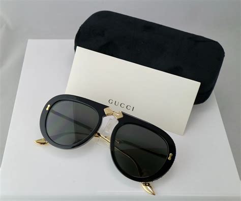 aviator metal sunglasses gucci|Gucci foldable aviator sunglasses.